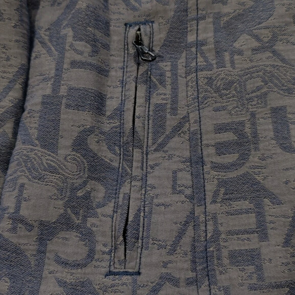 Krizia Jeans Jacket Women's Vintage Size 10 Gray Taupe Double Zip Pockets Moto - Picture 7 of 16